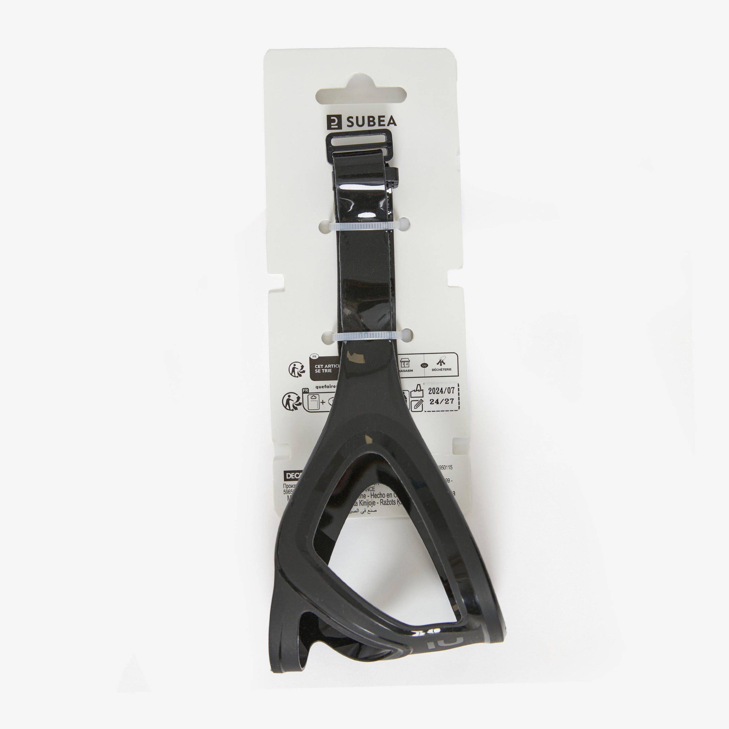 Silicone strap for diving mask Color black