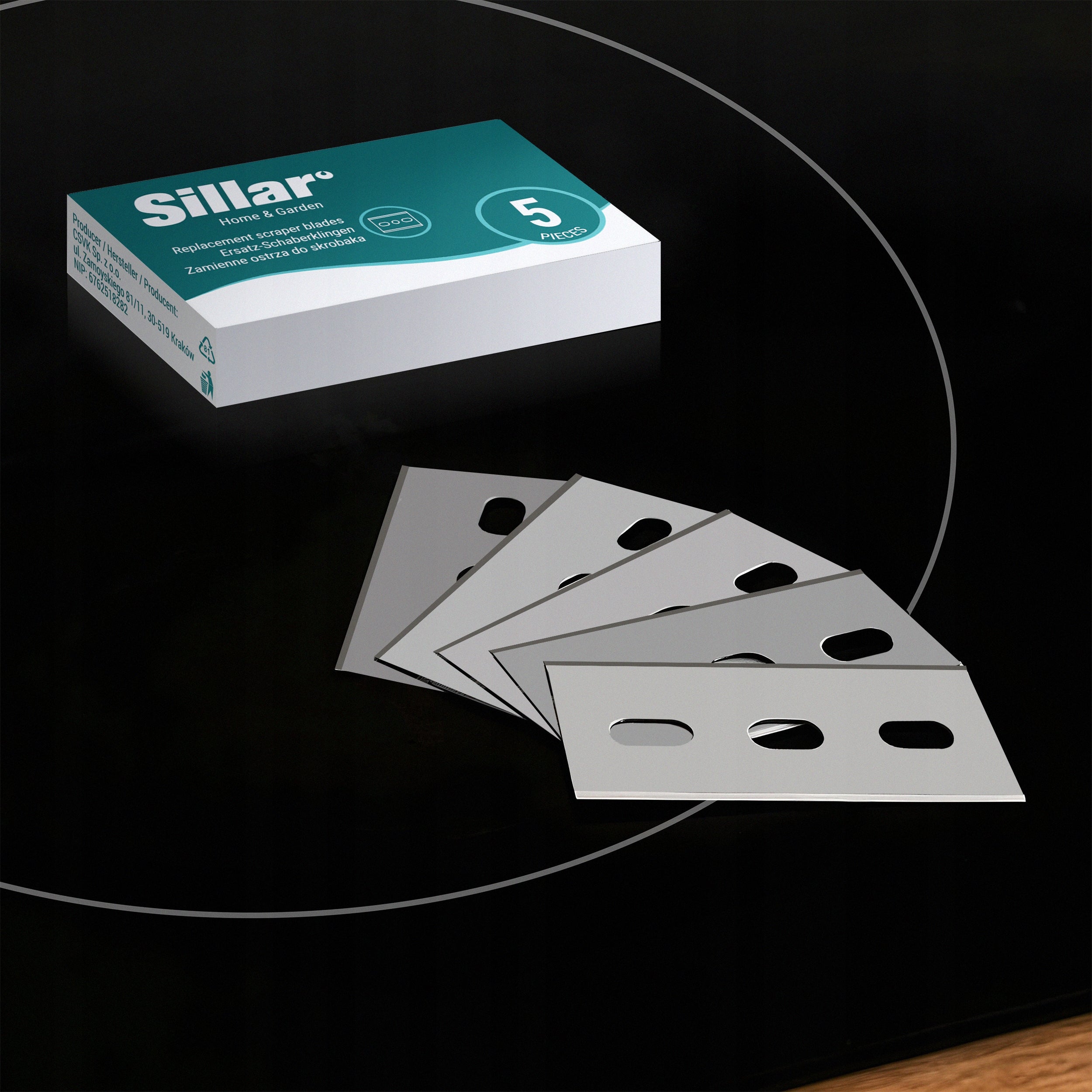 Sillar blades for glass mirror induction hob scraper 5 pieces EAN (GTIN) 5902668998468