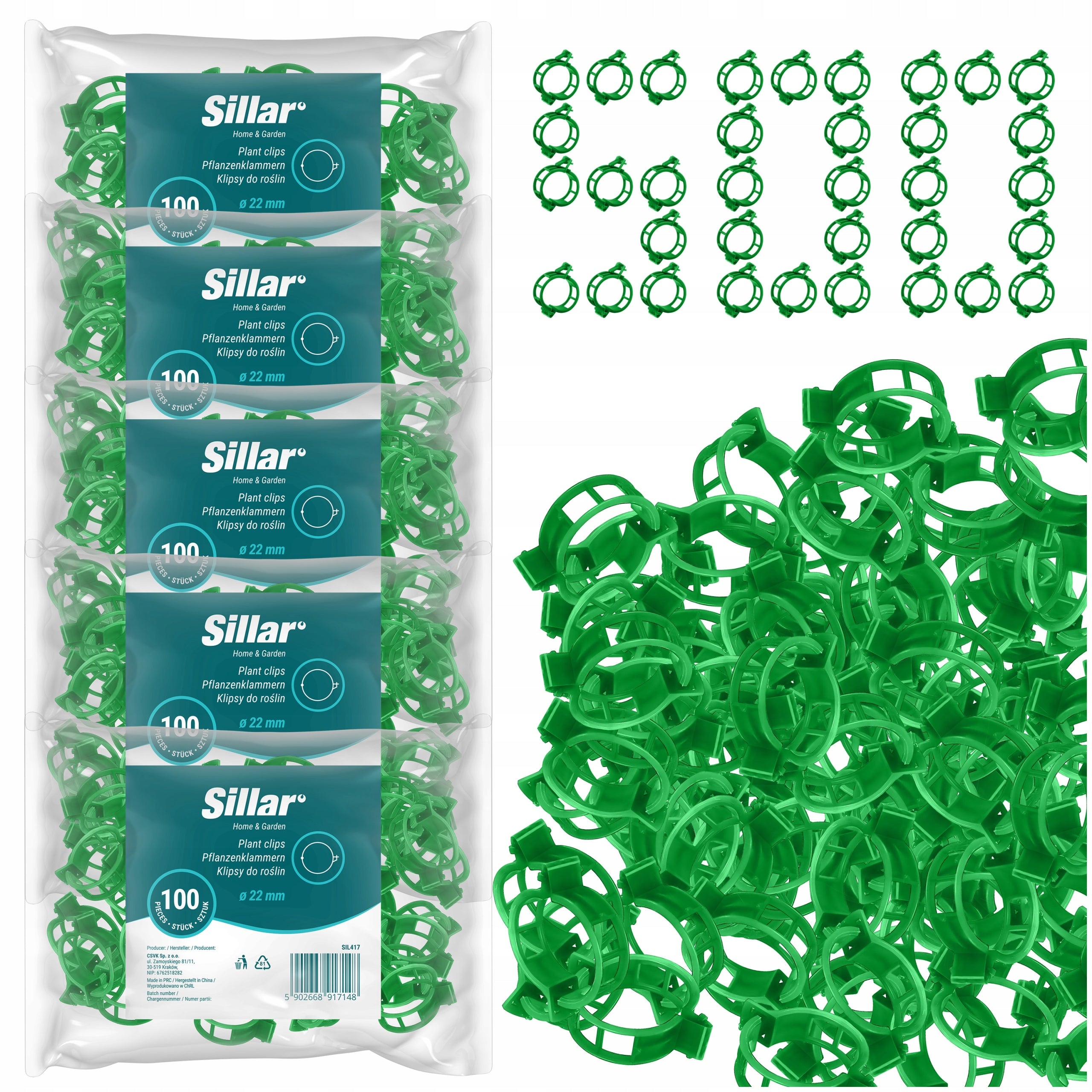 Sillar clasps for fixing the stems of bean tomato shoots set of 500 pieces