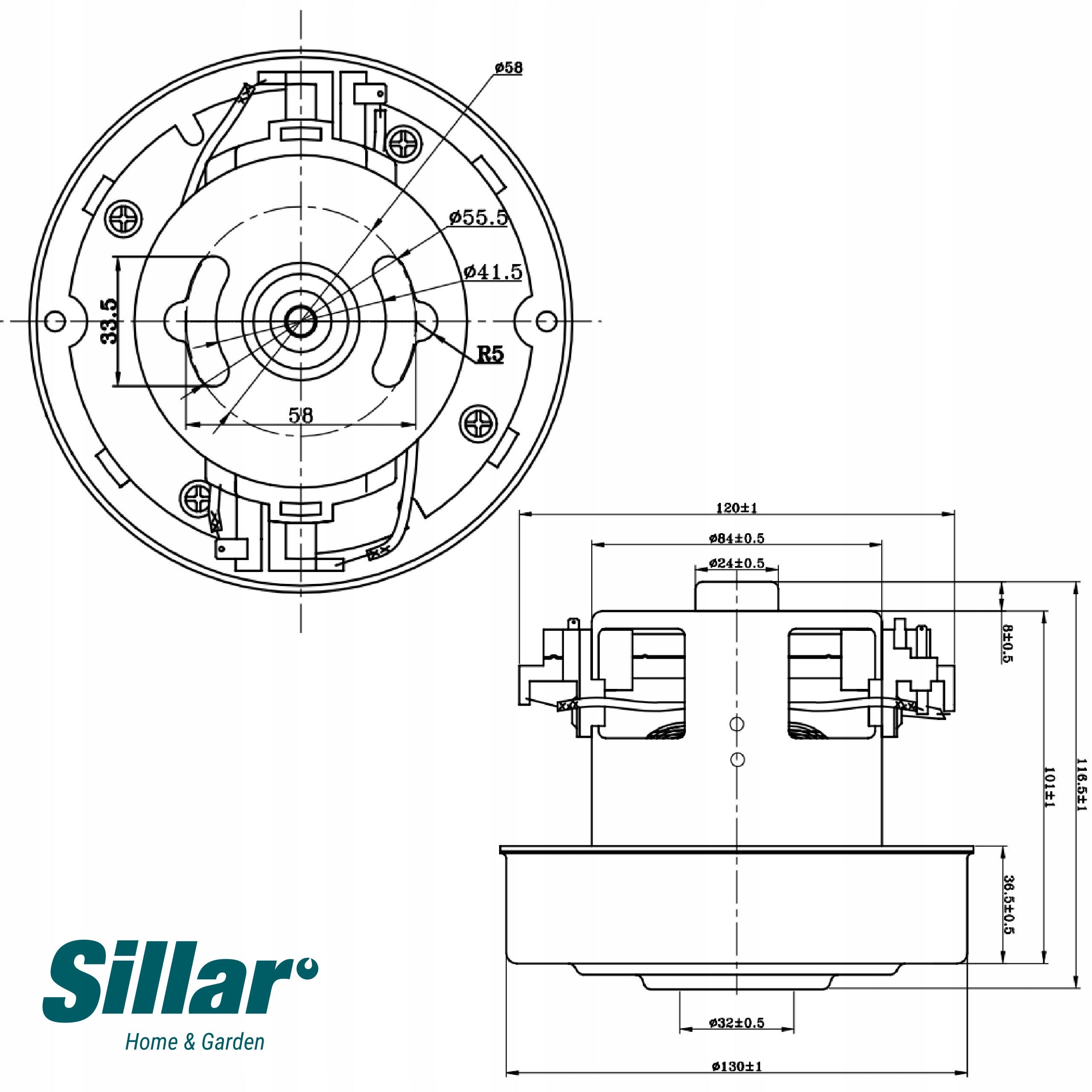 Sillar turbine 1600W motor for Zelmer Meteor Odyssey Electrolux vacuum cleaner EAN (GTIN) 5902668084734