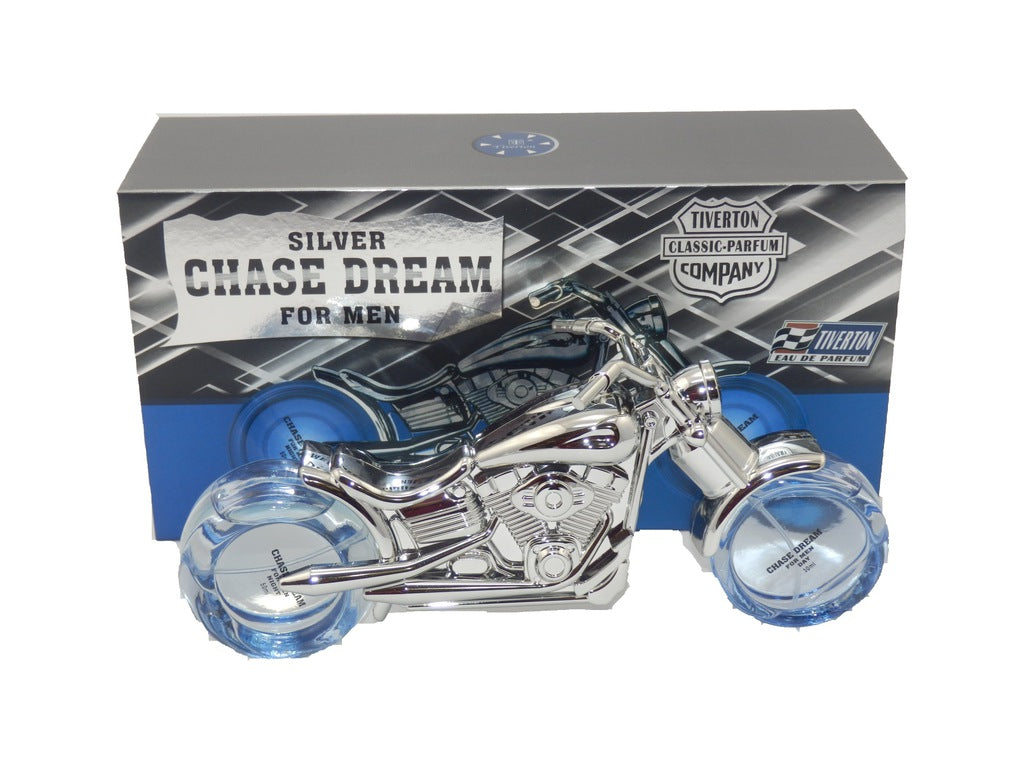 Silver Chase Dream perfume - 80ml - eau de parfum - for men - Tiverton Packaging status original