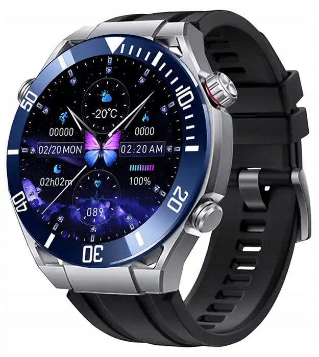 Silver Monarch AMOLED Original Men's Smart Watch Blue Brand no brand
