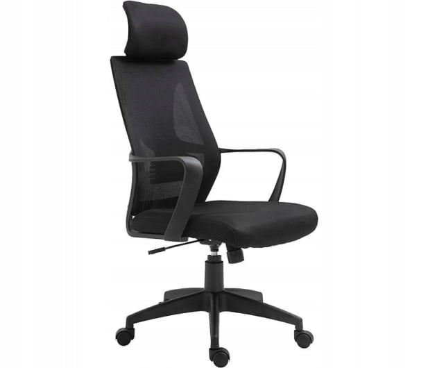 Silver Monkey Ergonomic Office Chair Black Fabric Mesh SMO-650 Furniture depth 65 cm