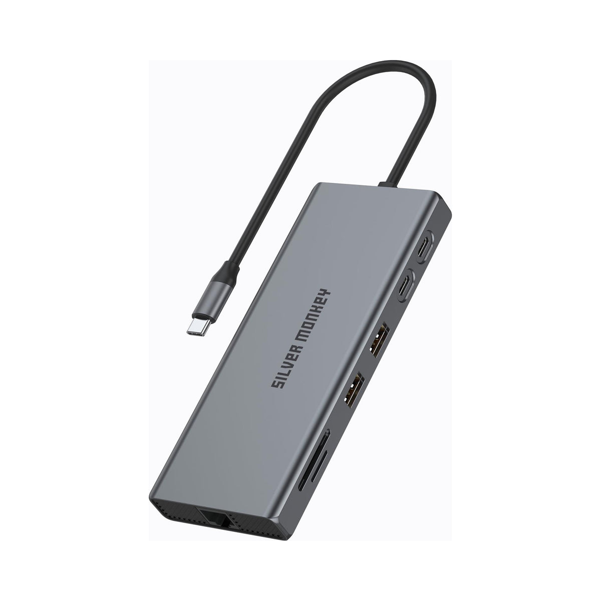 Silver Monkey HUB 11in1 USB-C - USB-A, USB-C, HDMI, DP, RJ-45, Card Reader