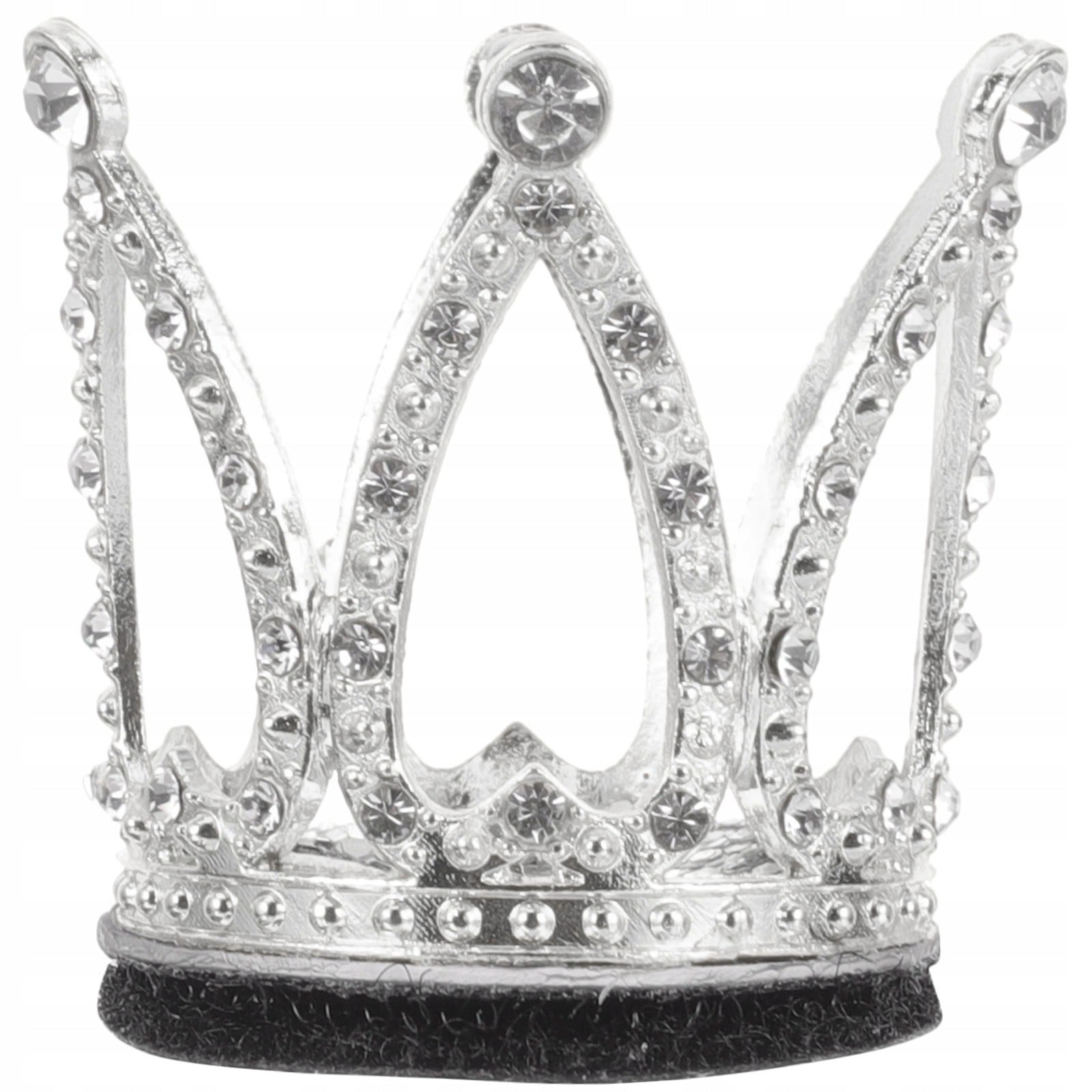 Silver Rhinestone Crown Helmet Decoration Metal Accessory for Women