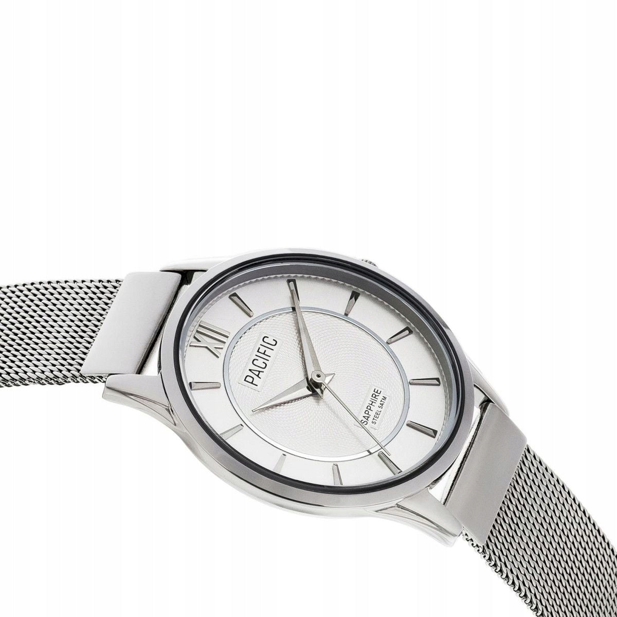 Silver women's watch with mesh bracelet PACIFIC Batteries included yes