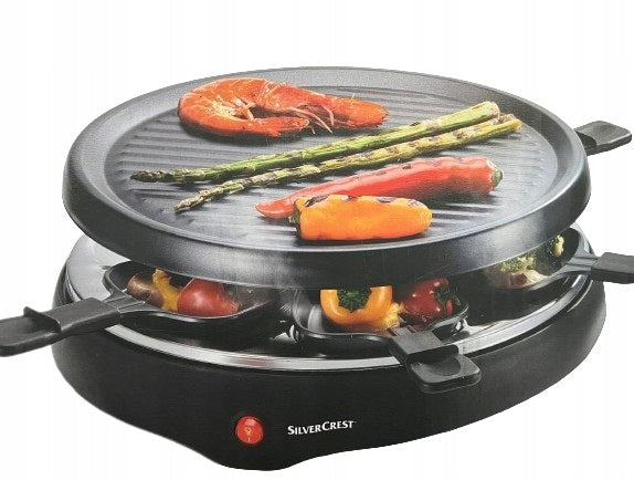 SilverCrest ROUND Electric Grill Raclette + 6 sticks 6 spatulas 800W Power rating 800 W