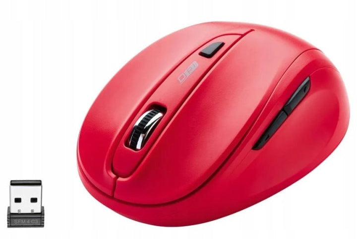Silvercrest Wireless mouse with nano USB receiver optical red