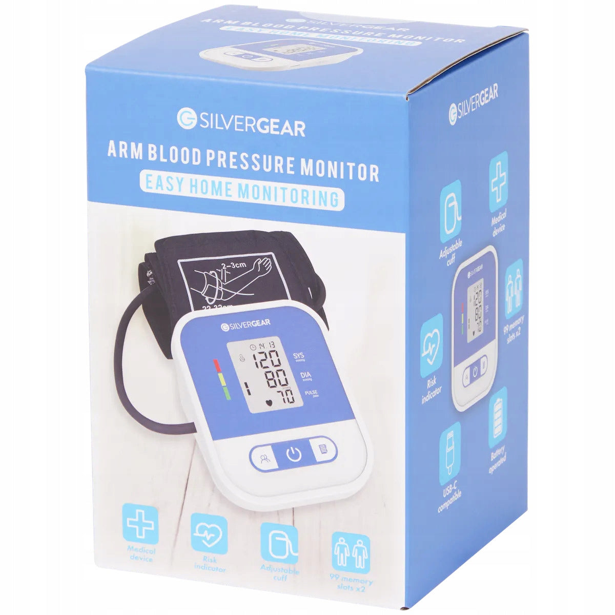 Silvergear shoulder blood pressure monitor Medical device type accessories for a medical device or a product without an intended medical purpose