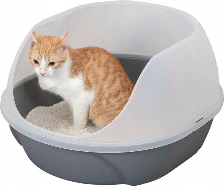 Simao litter box high for cat white 48 x 30 x 58 cm Kind open litter box