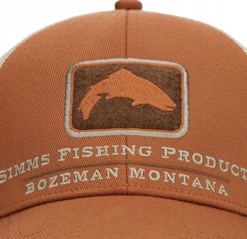 Simms Trout Icon Trucker Hat Stonefly Packaging status original