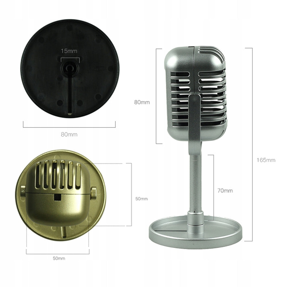 Simulation Props Vintage Mic Classic Vocal Style JM
