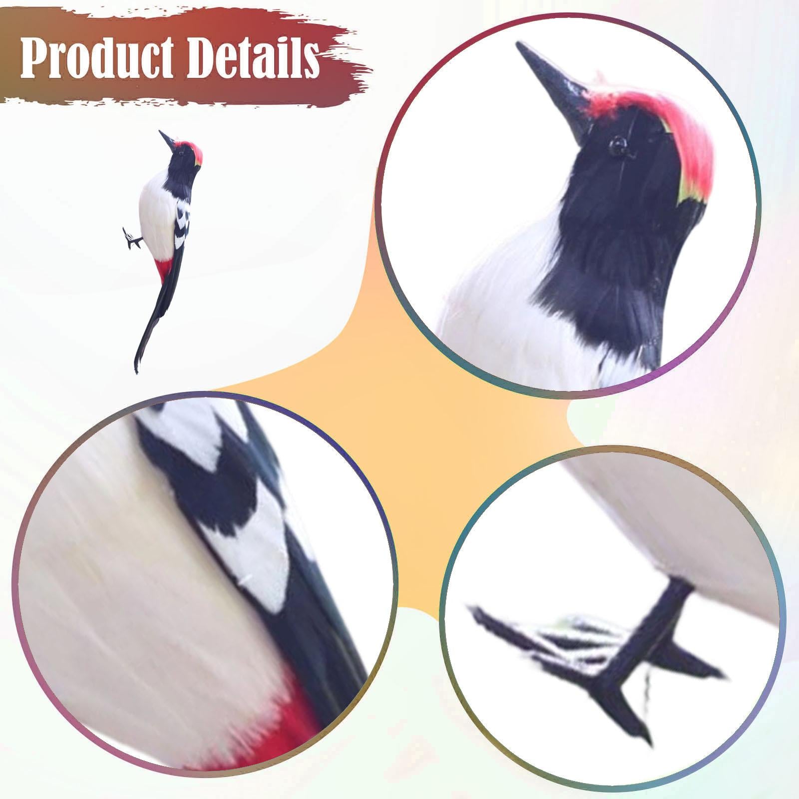 Simulation Woodpecker Model Artificial Bird Prop Decor Realistic Art Bird Packaging status original