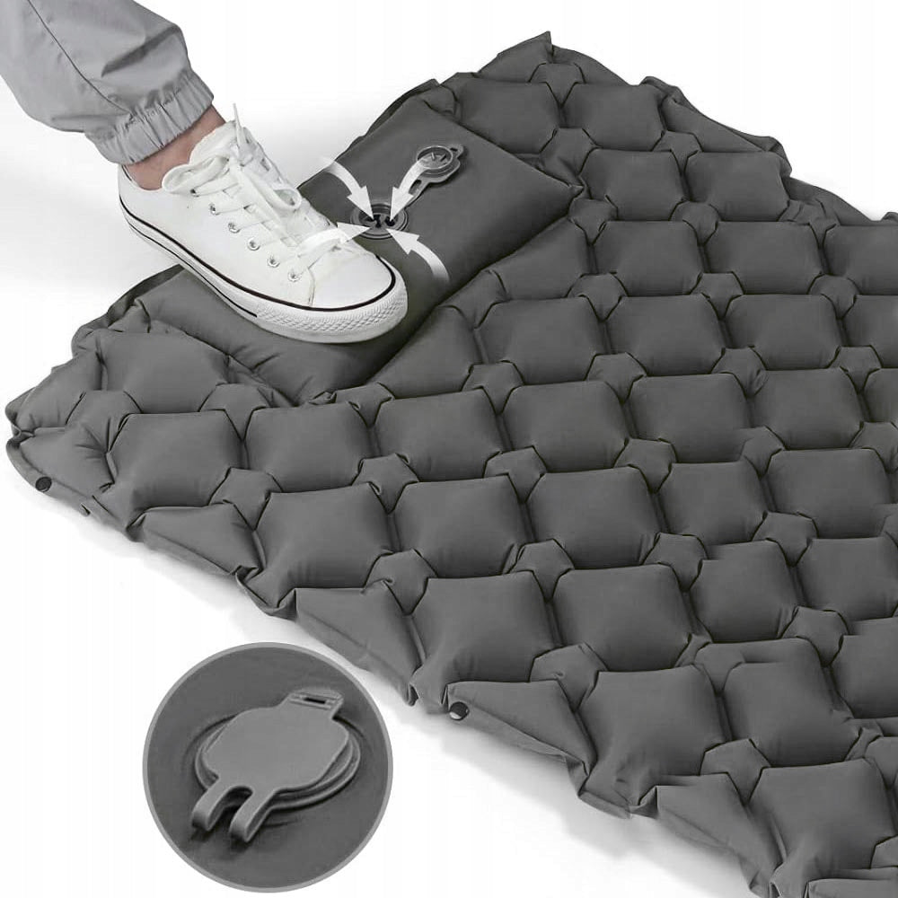 Single Hiking Mattress Grey Folding Inflatable Hiking Bed Brand no brand