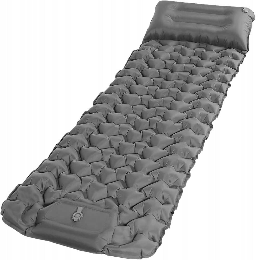 Single Hiking Mattress Grey Folding Inflatable Hiking Bed