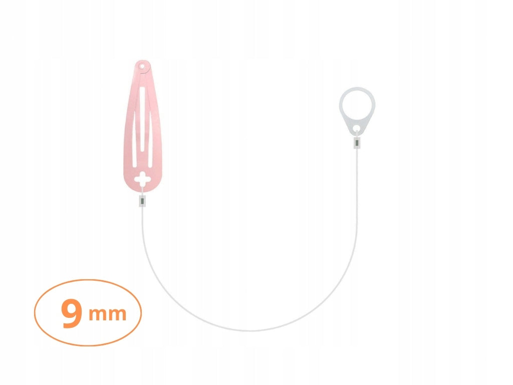 Single Pendant for Hearing Aids - with Pink Clip