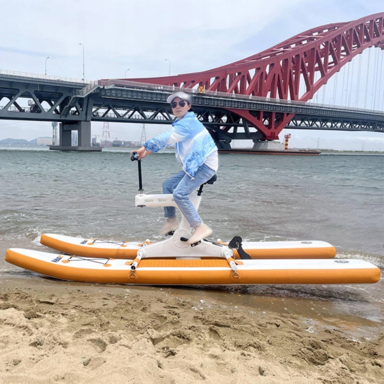 Single Person Water Bike Easy to Assemble Water Bike Long Lasting for Packaging status original