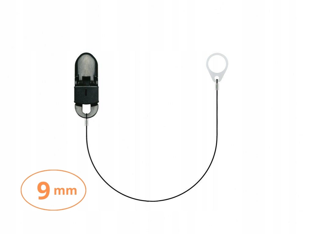 Single-clip pendant for hearing aids - thin black