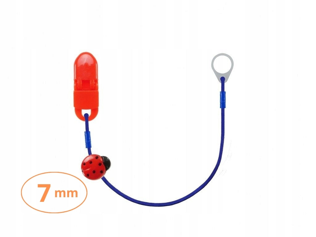 Single-clip pendant for small hearing aids-blue ladybug