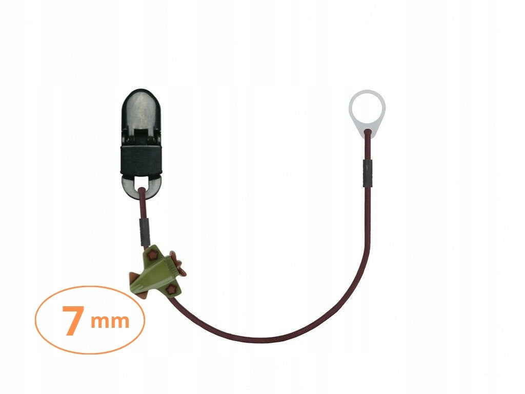 Single-clip pendant for small hearing aids - brown with airplane