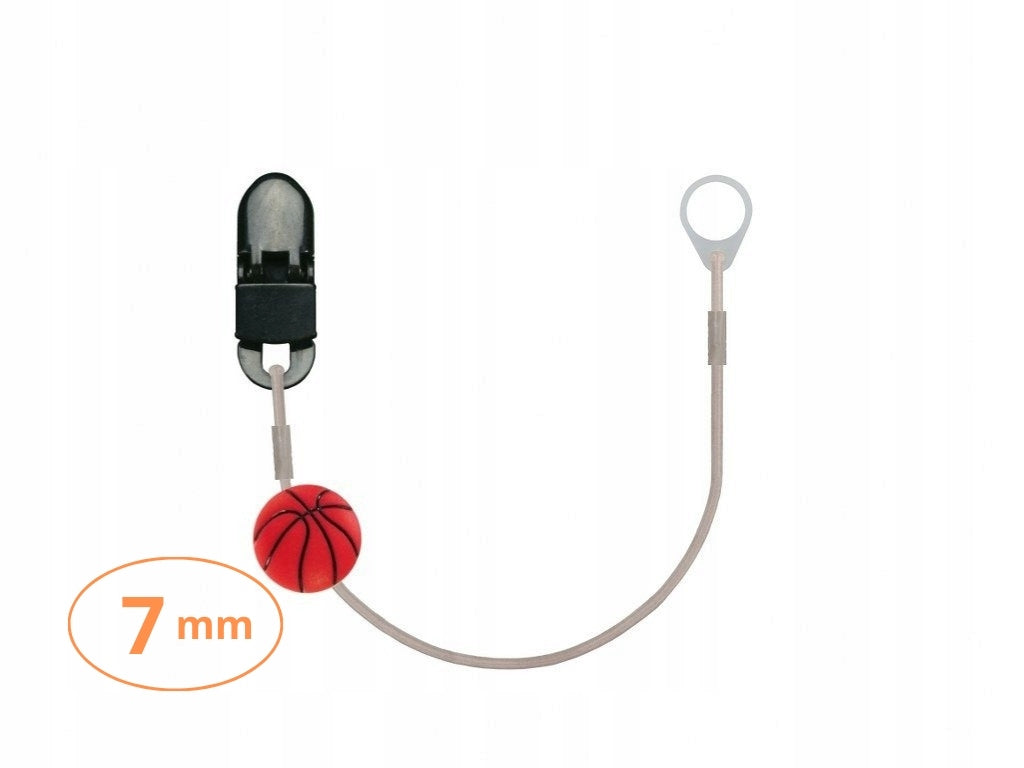 Single-clip pendant for small hearing aids - grey with ball