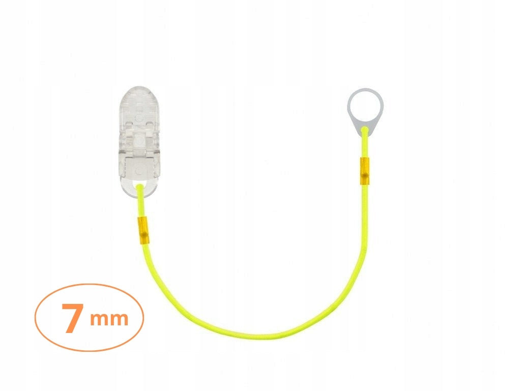 Single-clip pendant for small hearing aids - yellow neon