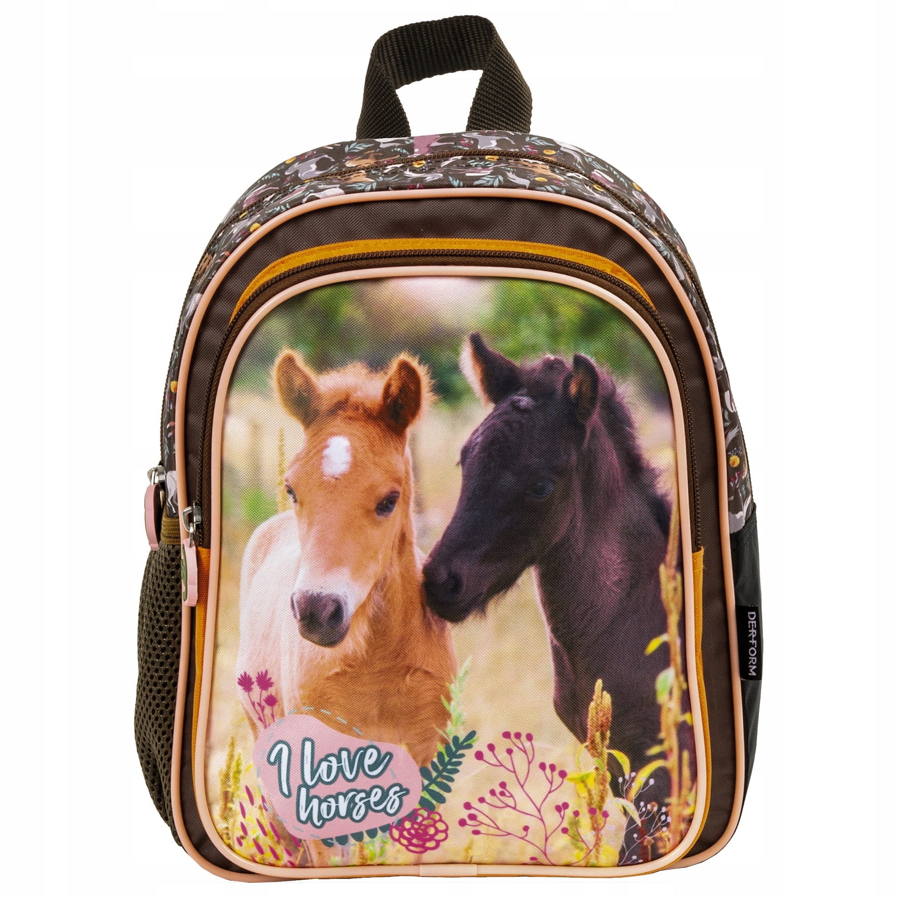 Single compartment school backpack Derform Horse horses Manufacturer code PL11KO24