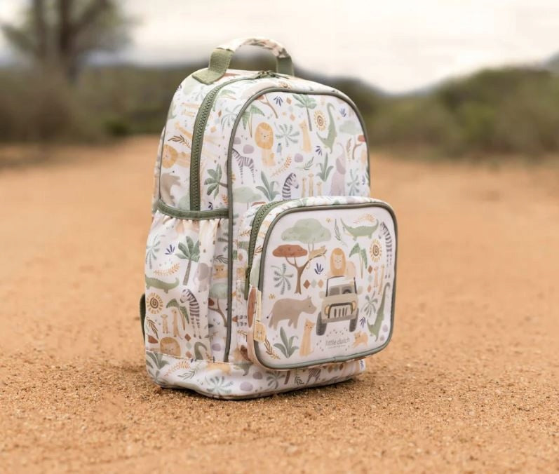 Single compartment school backpack Little Dutch green Manufacturer code LD4920