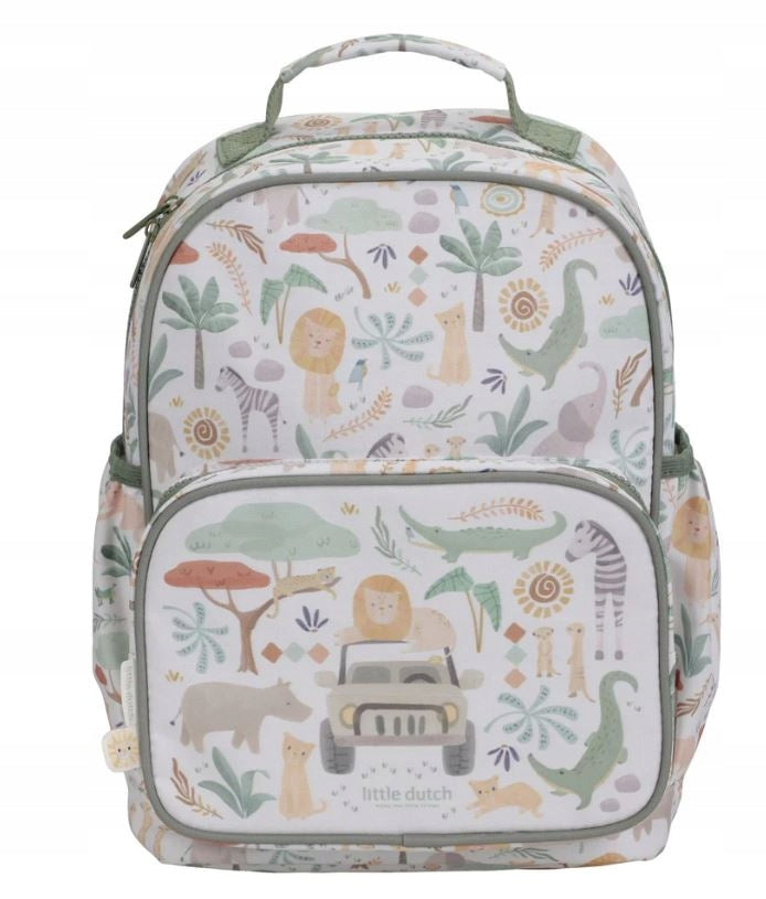 Single compartment school backpack Little Dutch green