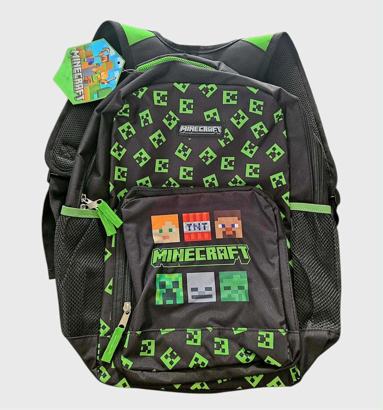 Single compartment school backpack Minecraft multicolor