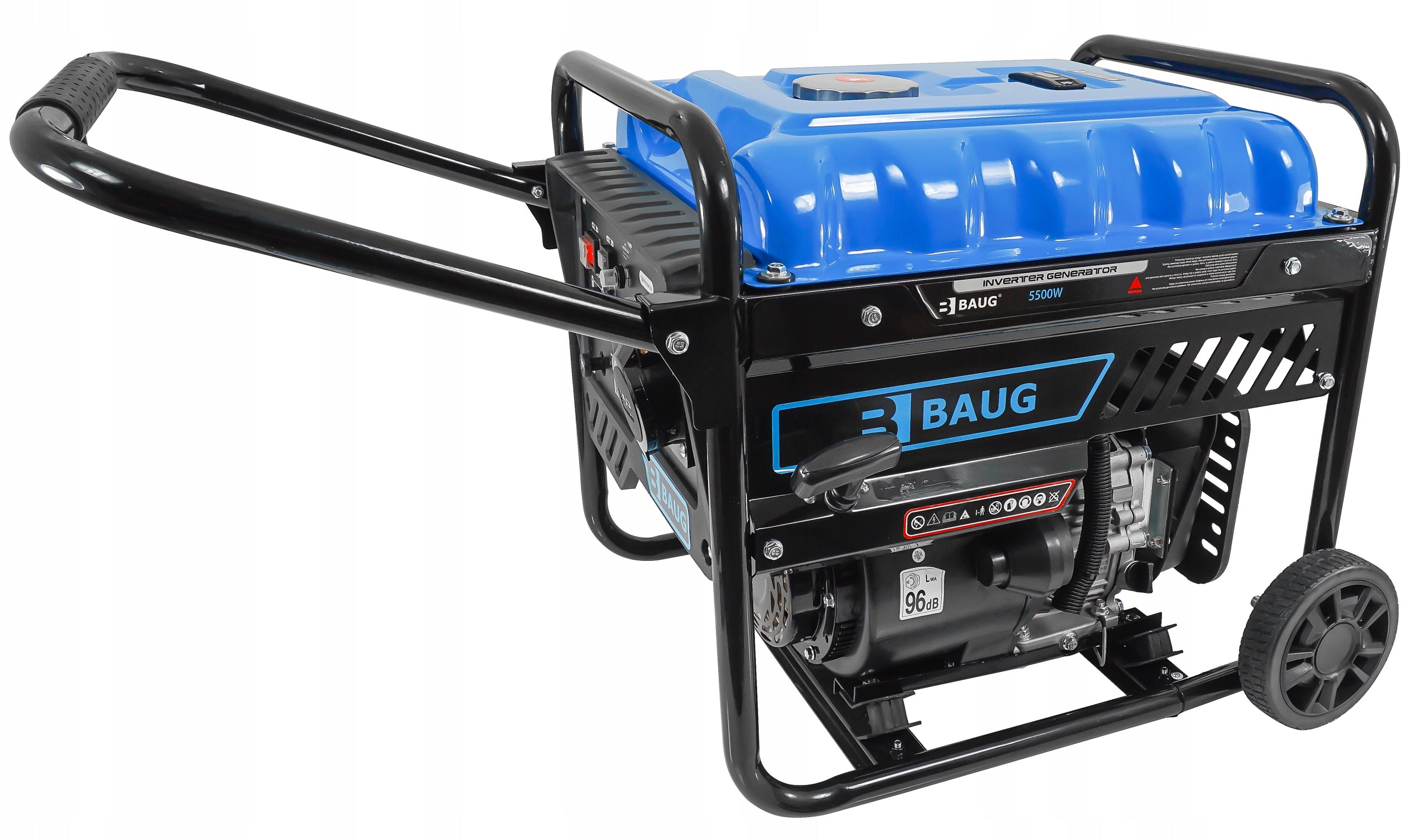 Single-phase portable inverter generator set Baug 5500 W petrol Brand Baug