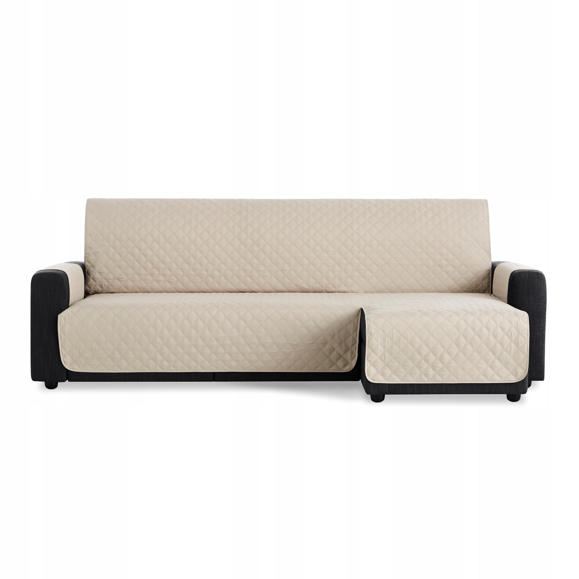 Single-sided bedspread for corner sofa 240 beige right kapa protector