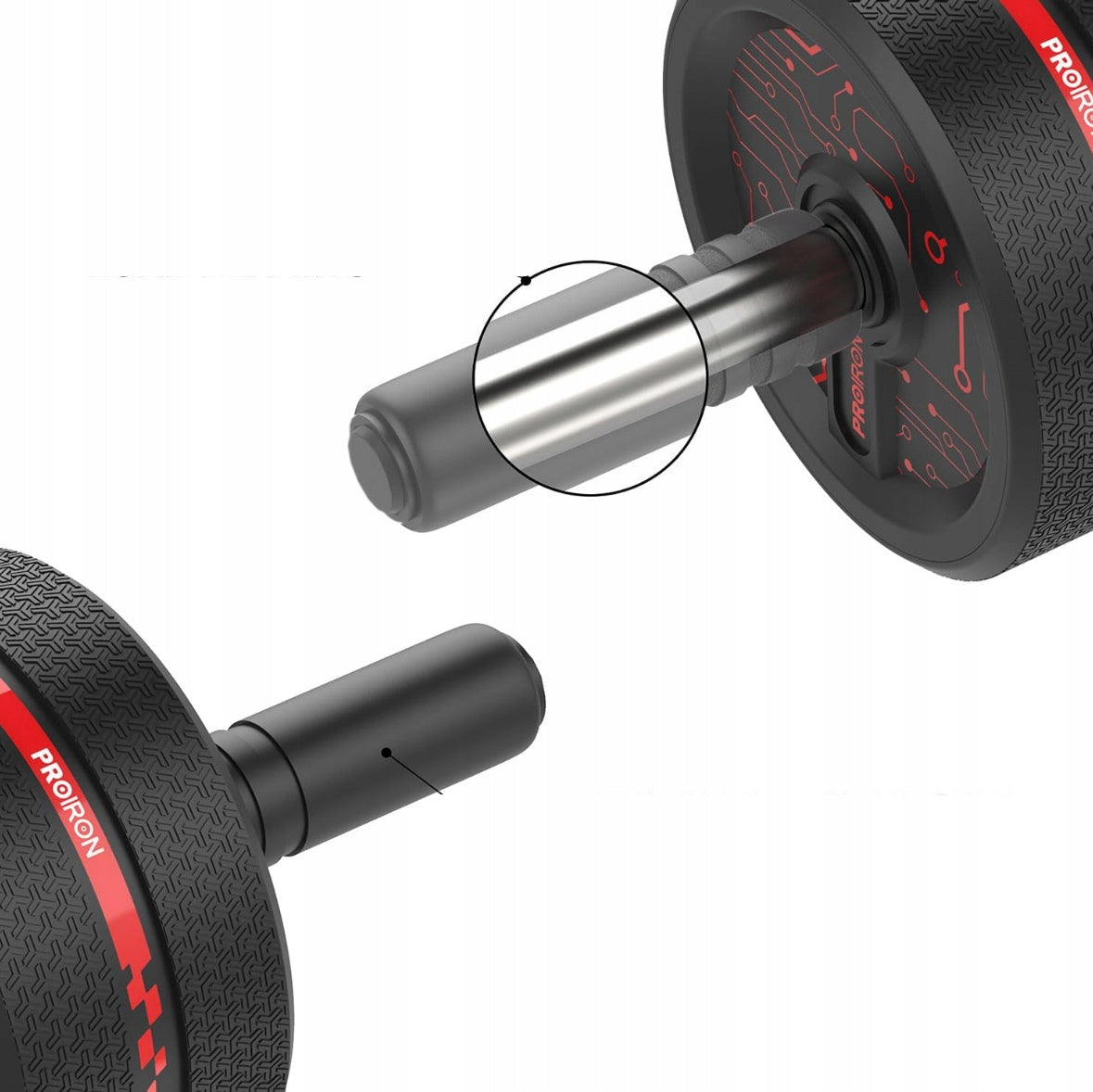 Single wheel Proiron 32 cm x 16,5 cm black Packaging status original