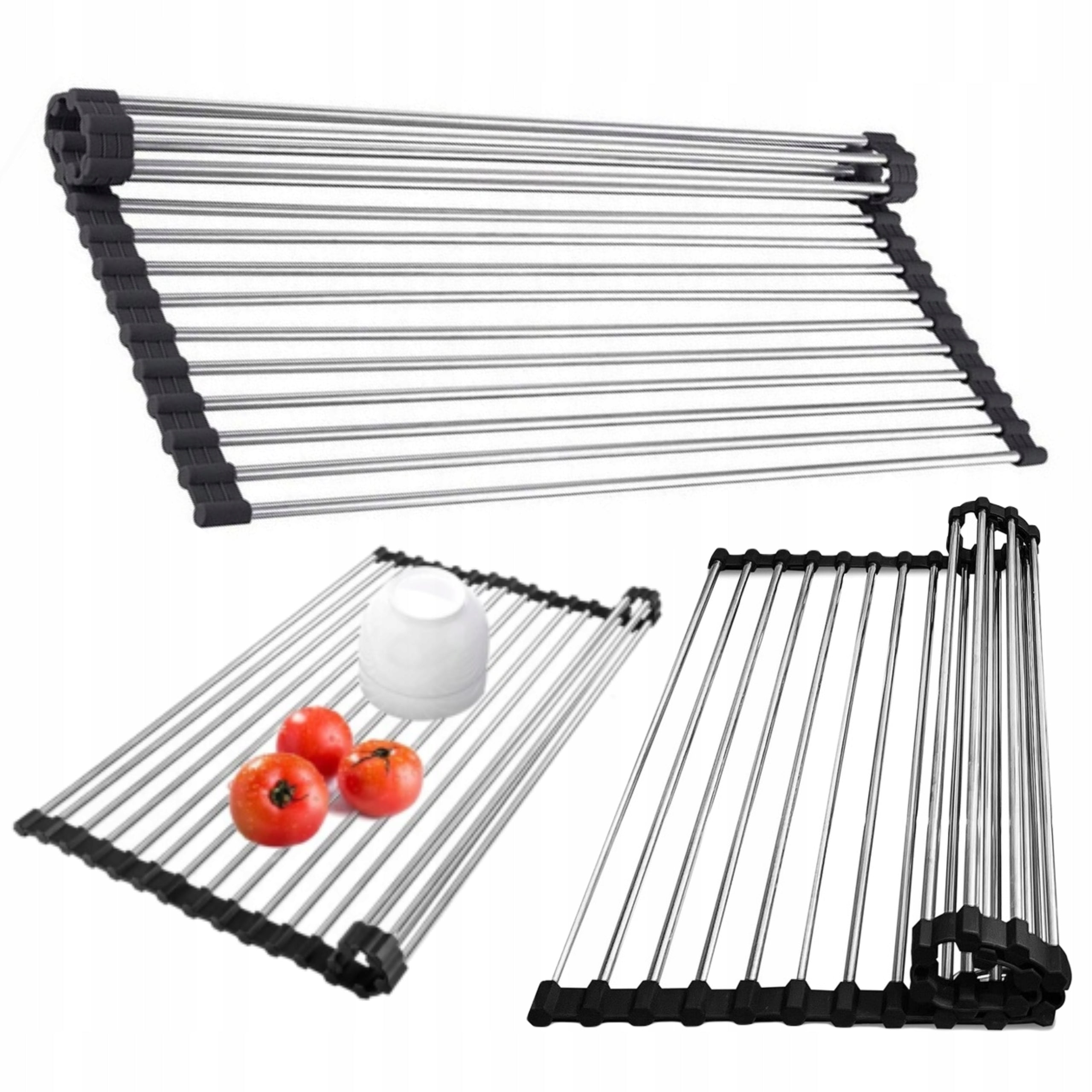 Sink Cutter Universal Steel Silver Folding Dryer