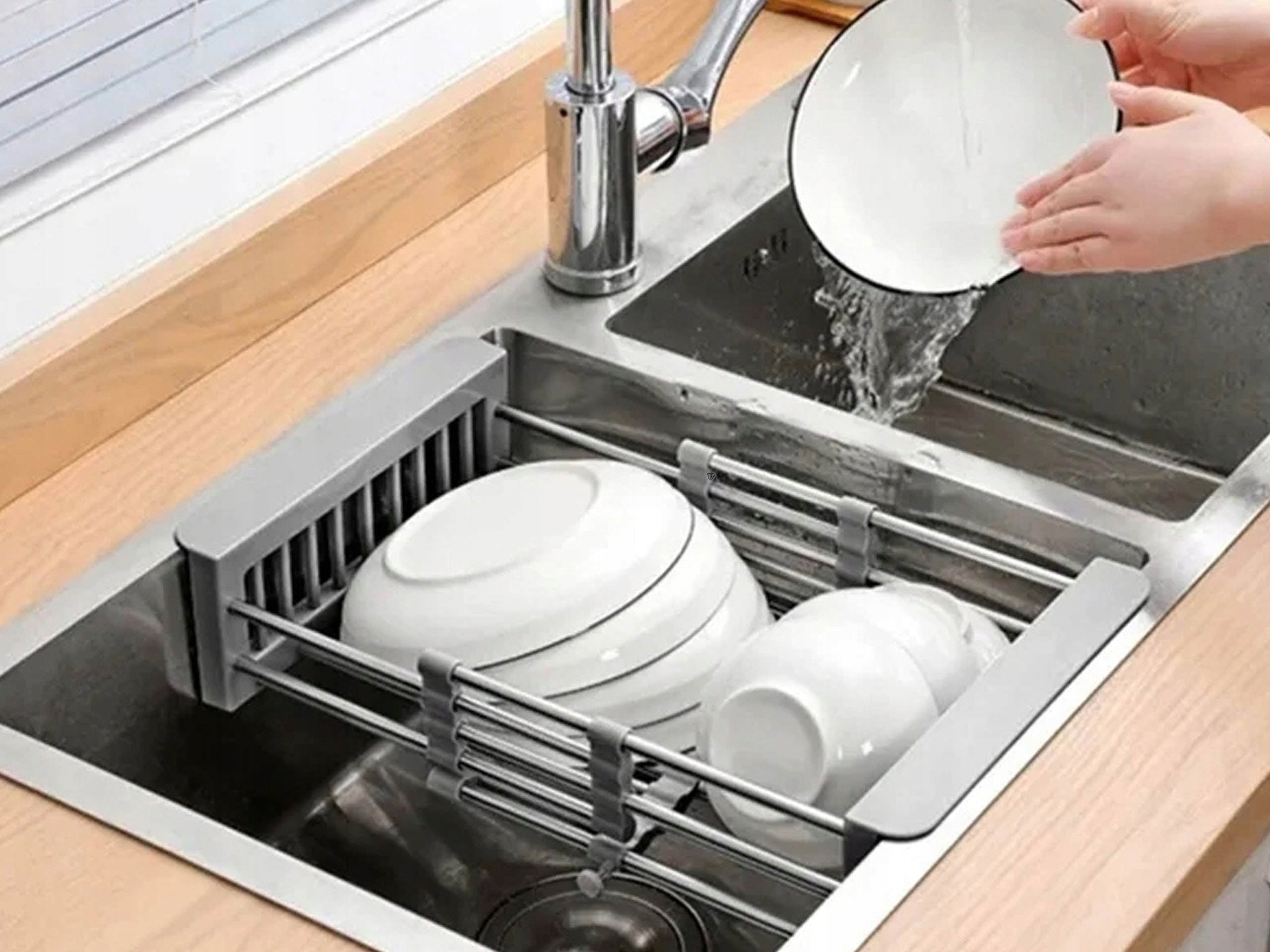 Sink Drainer Extendable Vegetable Dish Organizer Dryer Basket Product weight with unit packaging 0.45 kg