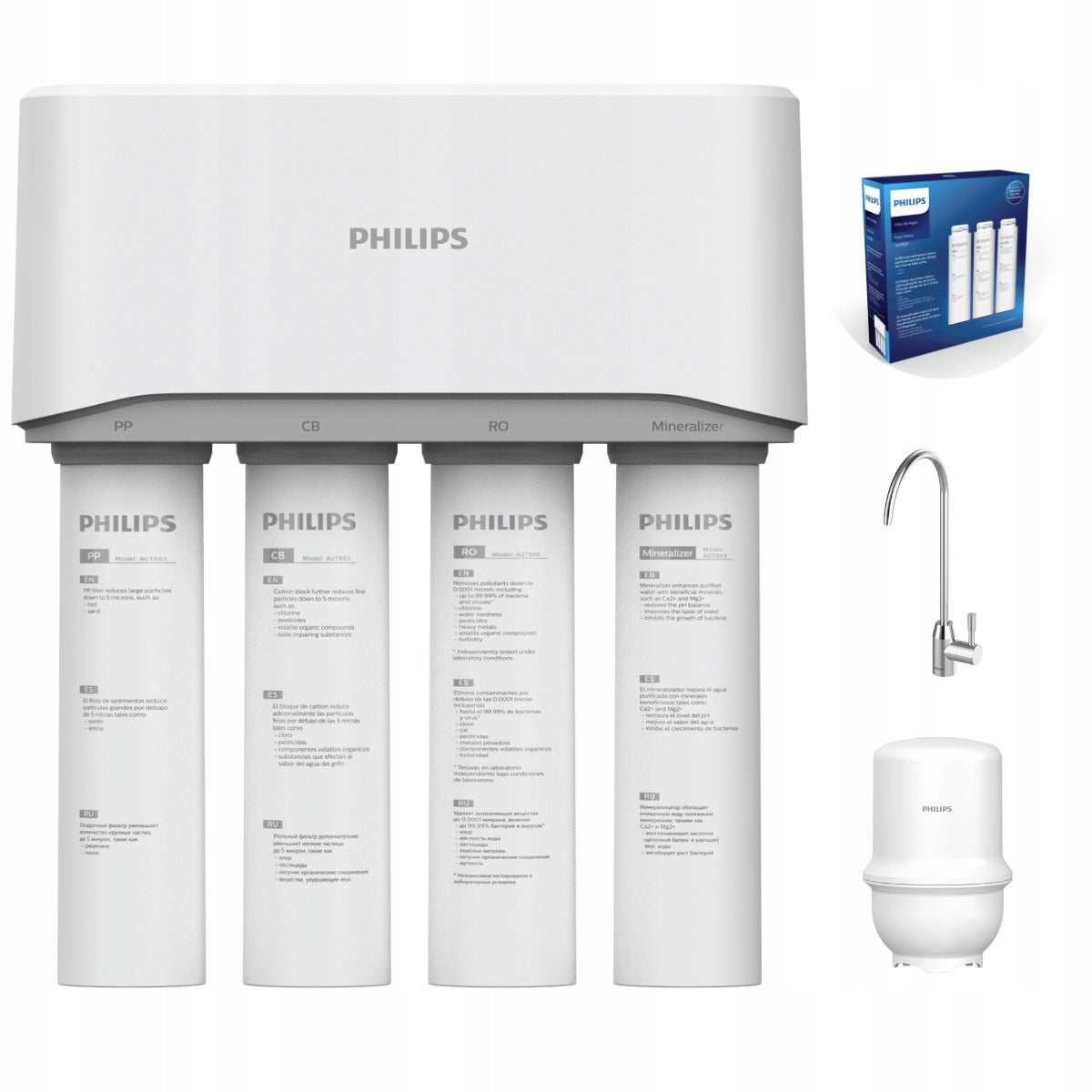 Sink filter PHILIPS AUT3268 with reverse osmosis and mineralization Manufacturer code AUT3268/10