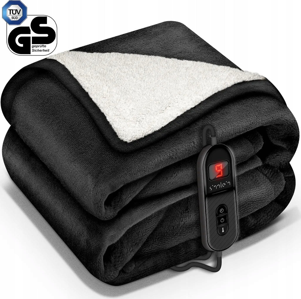 Sinnlein Electric Blanket 160x120cm Black | 9 Temp. | Digital Timer