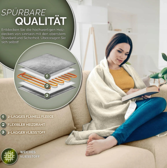 Sinnlein Plush Heating Blanket 200x180 cm Medical device no