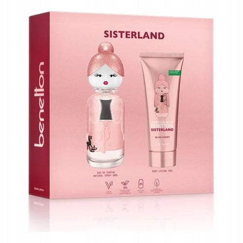 Sisterland Blush Cherry Benetton 80ml EDP + 75ml Balsam Gift Set