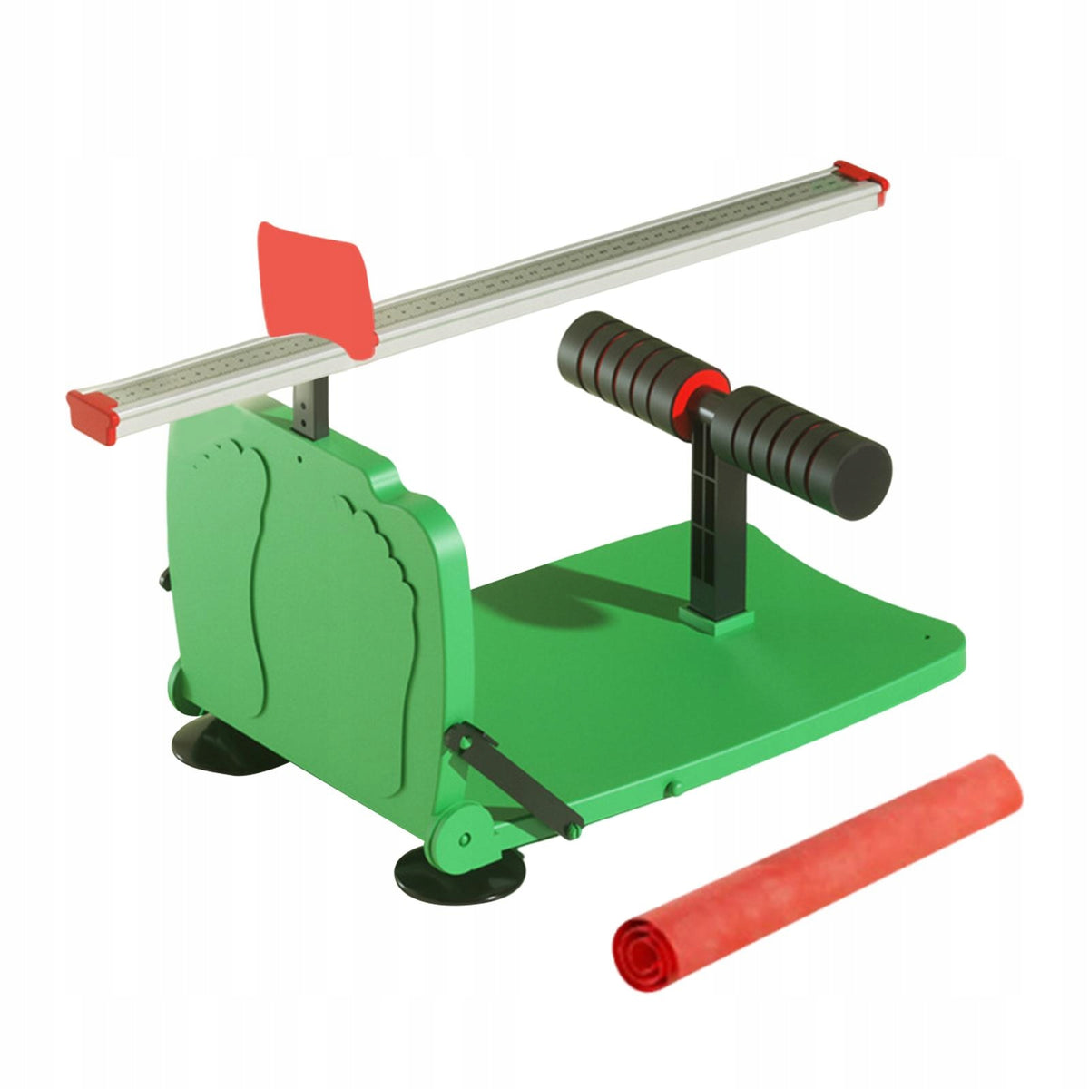 Sit and Reach Tester Padded Ankle Support Ab Machine Measuring Tool Green Packaging status original