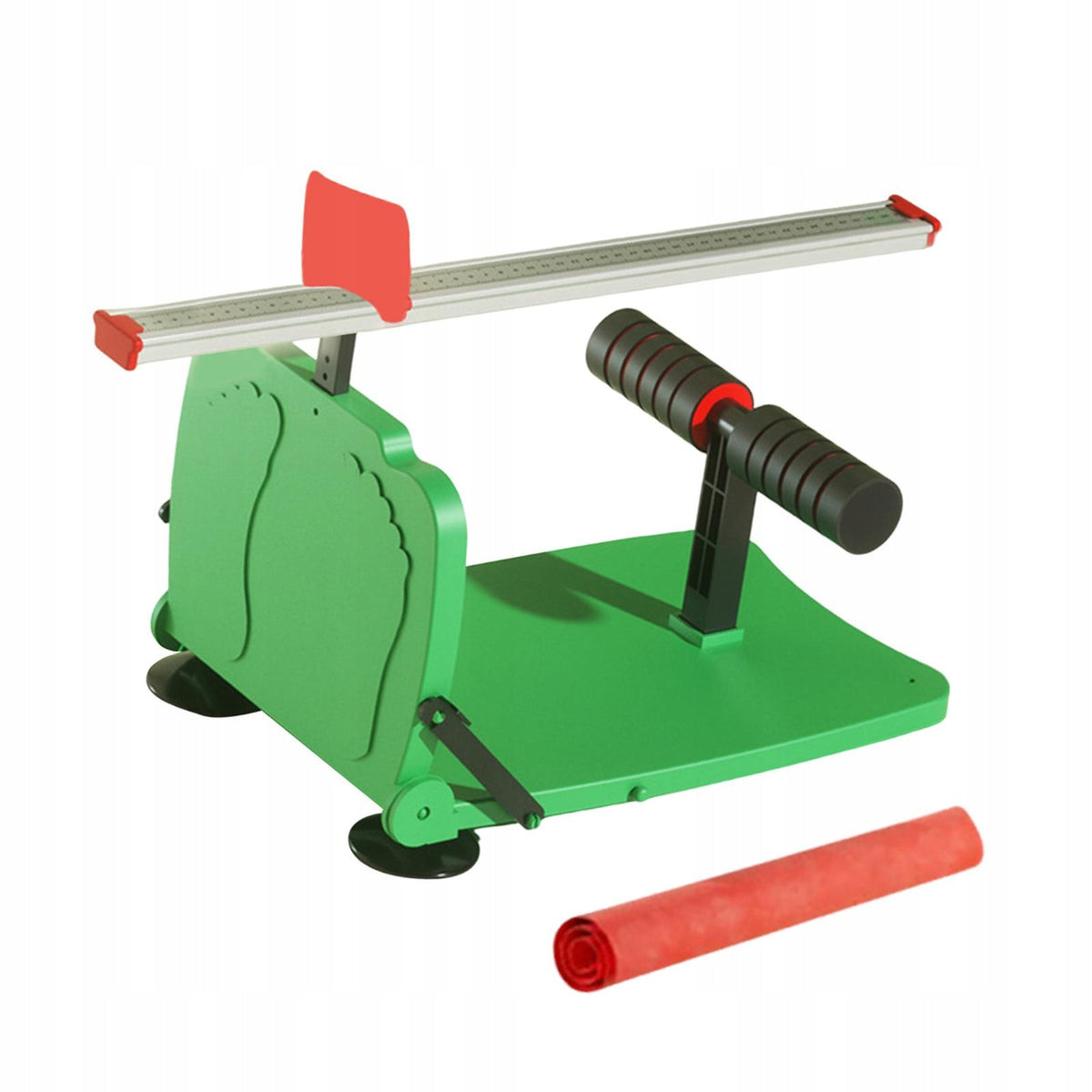 Sit and Reach Tester Padded Ankle Support Ab Machine Measuring Tool Green