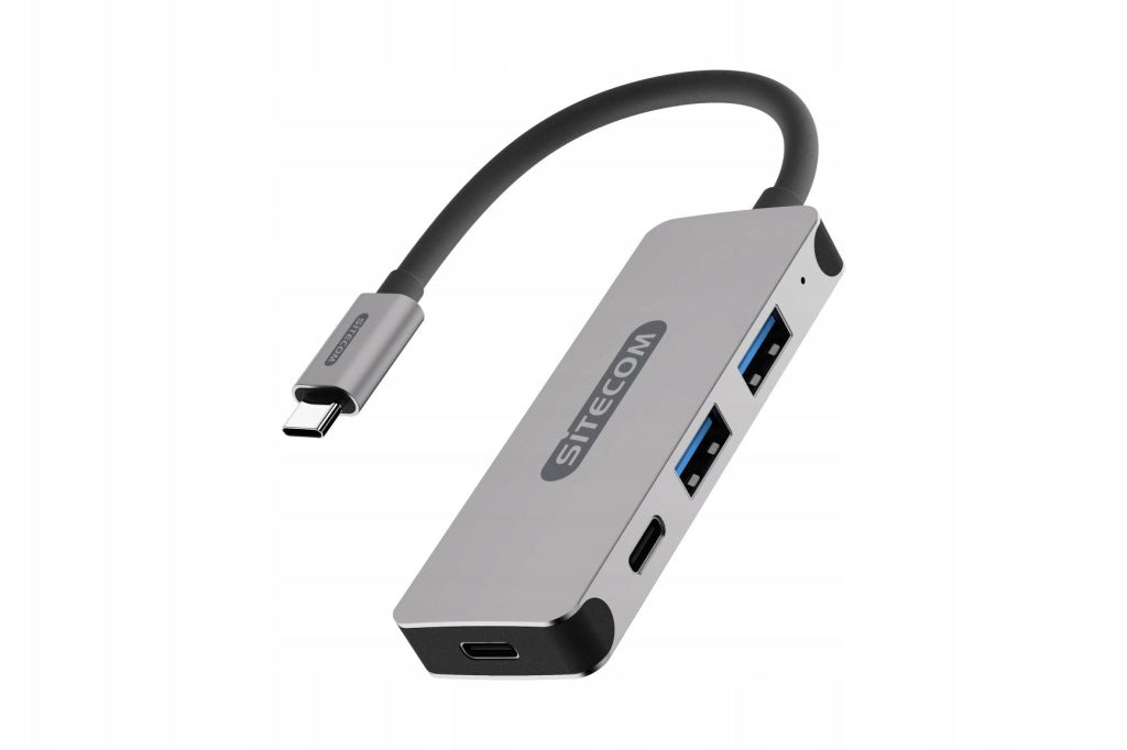 Sitecom CN-384 USB-C Hub 4-Port 2×USB-A 2×USB-C 5 Gb/s Aluminium