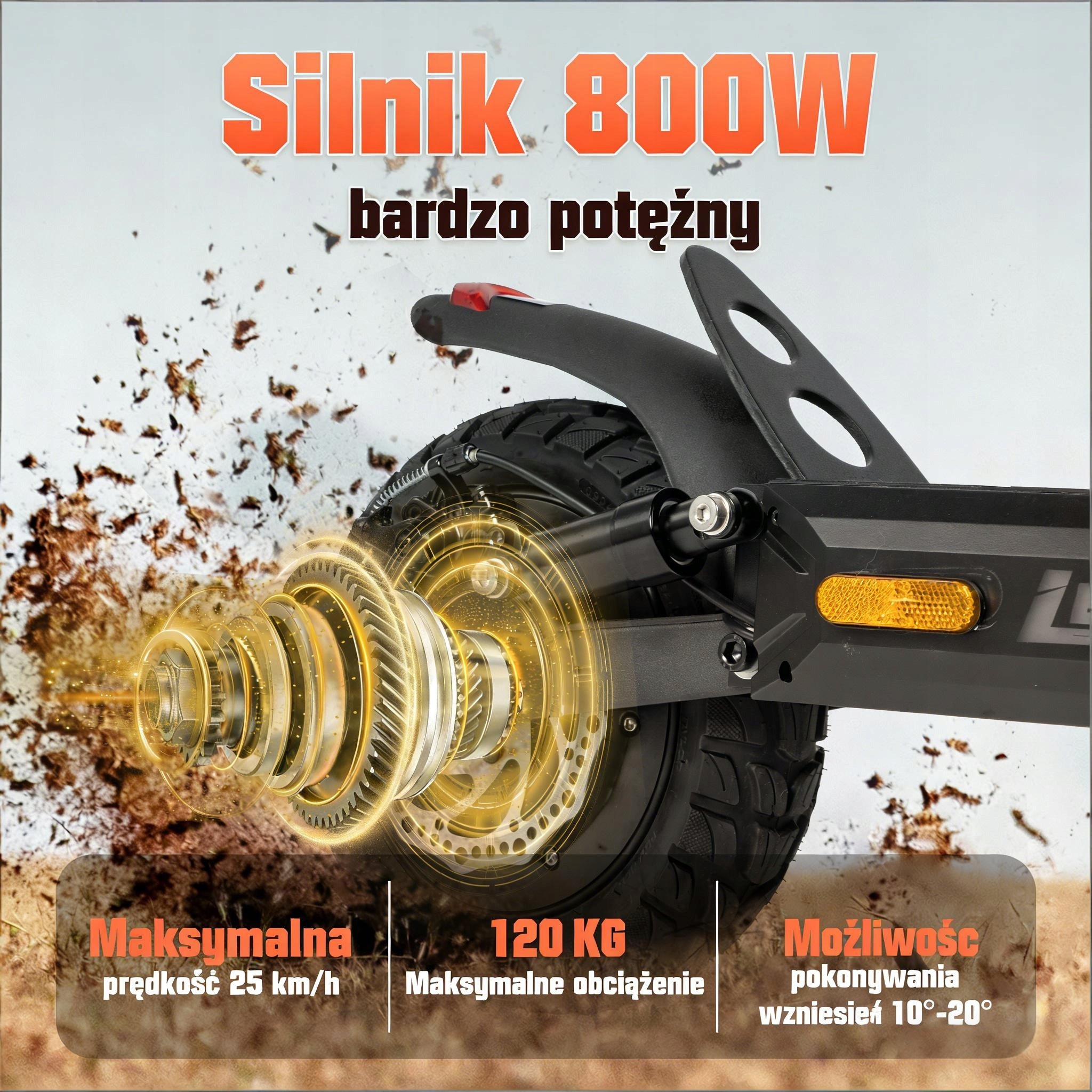 Składany Hulajnoga elektryczna 10" 800 W 48 V 18.2 Ah E-Scooter Brand no brand