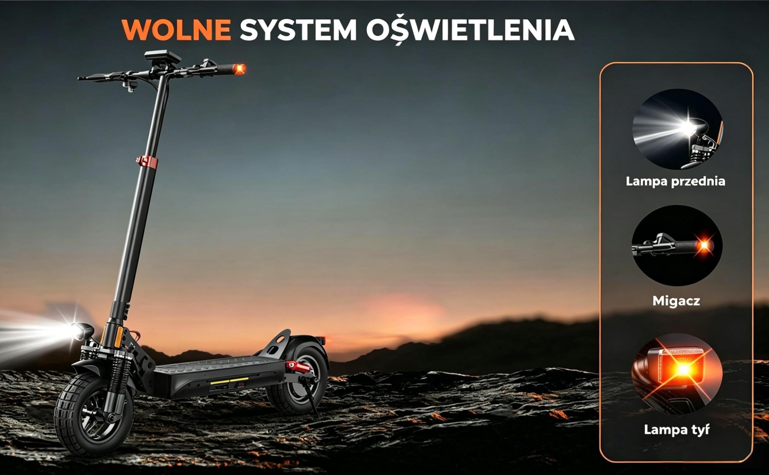 Składany Hulajnoga elektryczna dla dorosłych 500W 600Wh 10" E-scooter Maximum speed 20 km/h