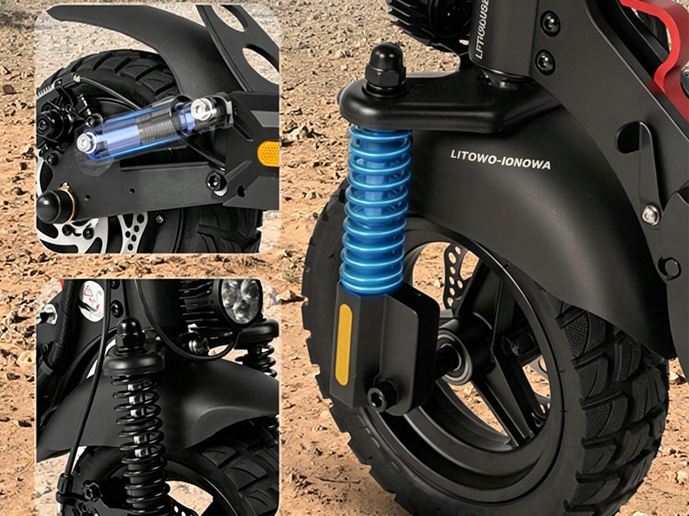 Składany Hulajnoga elektryczna dla dorosłych 80KM 800W 874Wh 10" E-scooter Color black