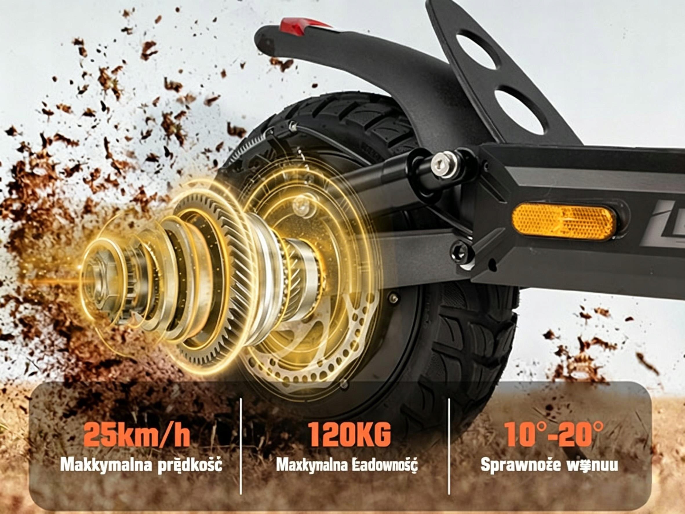 Składany Hulajnoga elektryczna dla dorosłych 80KM 800W 874Wh 10" E-scooter Model Yulun-T4EU-15AH
