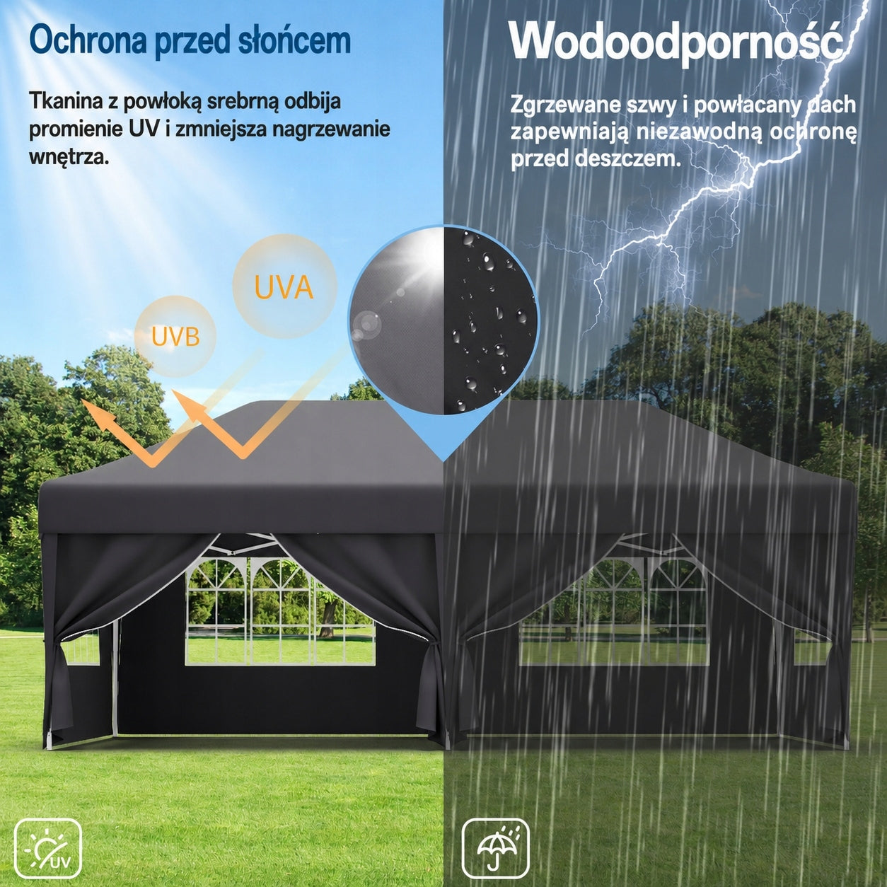 Składany wodoodporny namiot odpowiedni na pchle targi Model Rutynowy