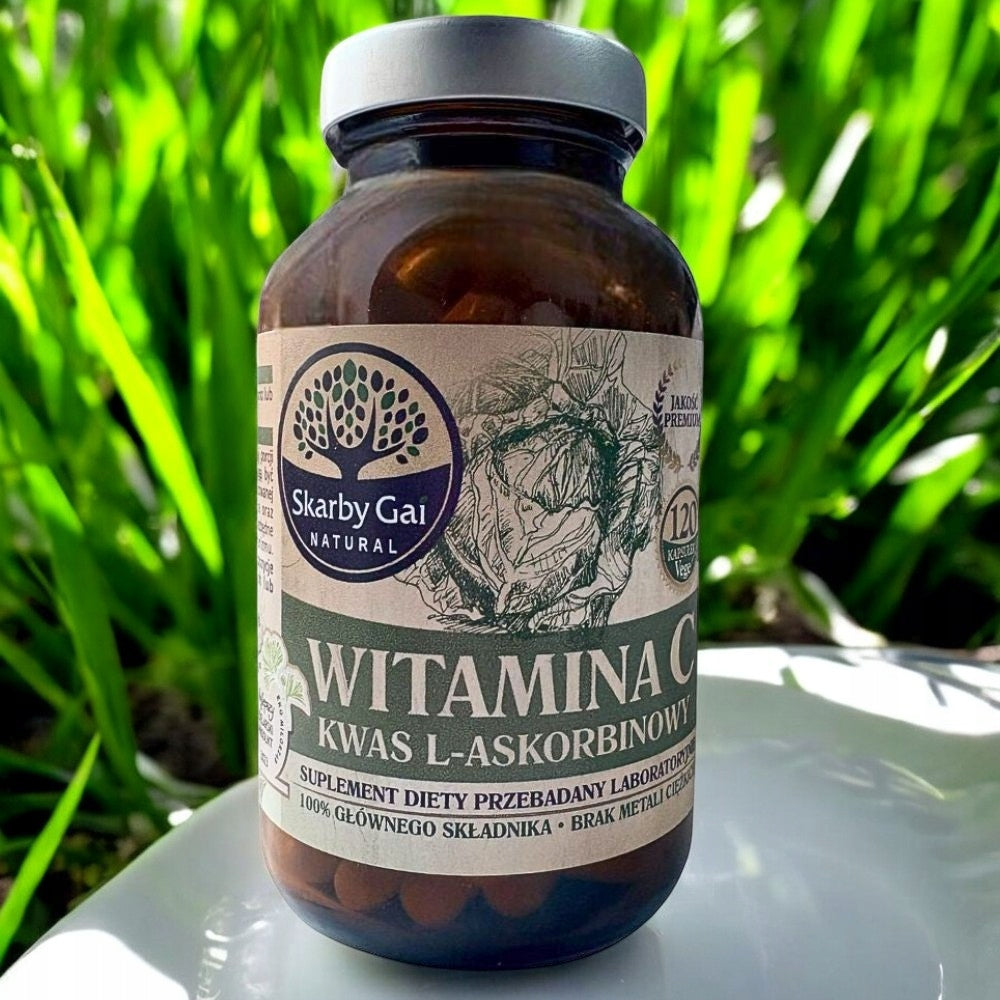 Skarby Gai Vitamin C Cabbage L-Ascorbic Acid 120 pcs. Vege capsules Manufacturer code Witamina C 1000 Mocna Witamina C Odporność
