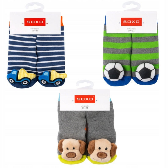 Sockenset für Babys Soxo, verschiedene Farben, 3-tlg. 