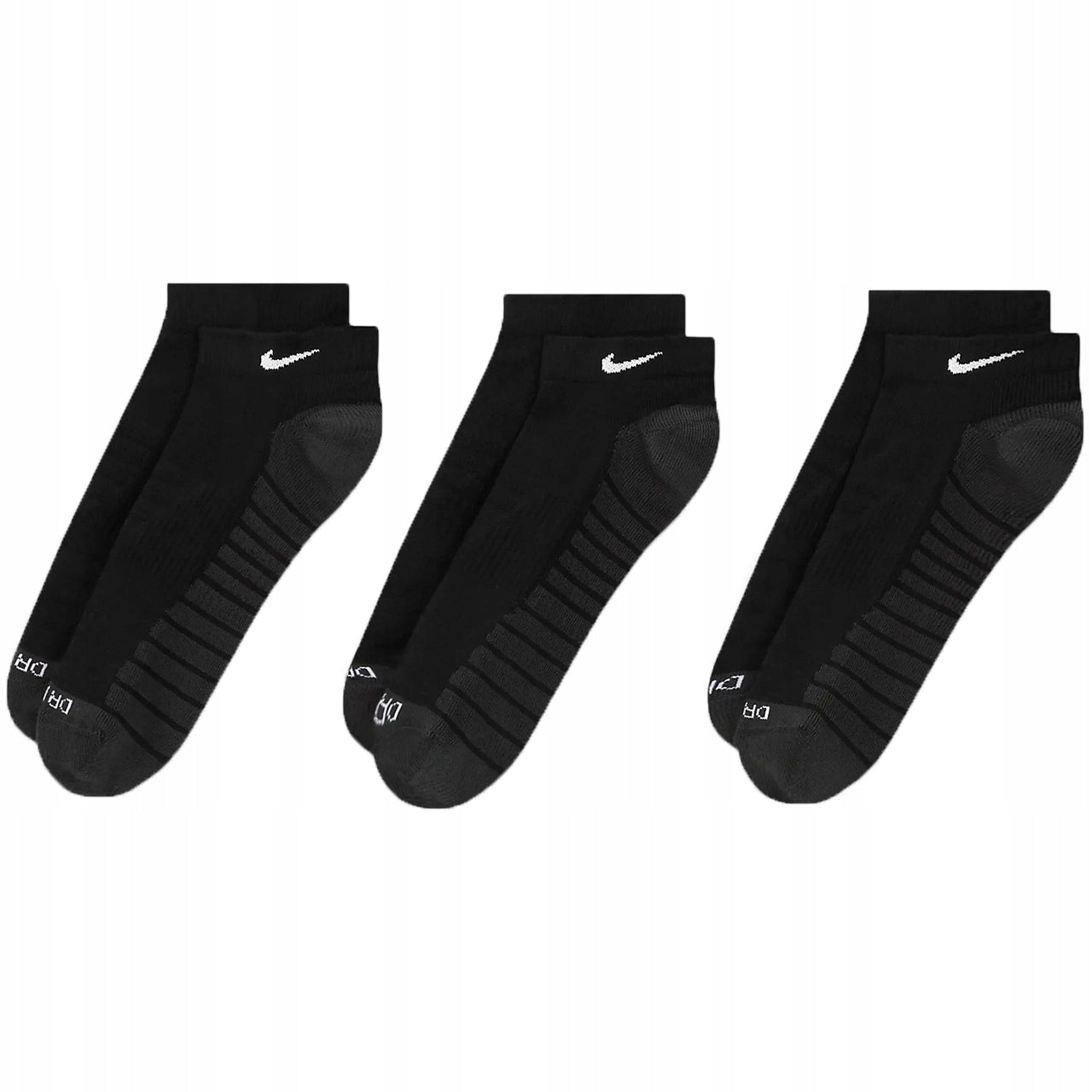 Socken für Sport Nike Everyday Max Cushion No-Show 3Pak SX6964-010, 54512, schwarz 